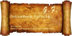 Guttenberg Felícia névjegykártya