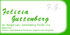 felicia guttenberg business card